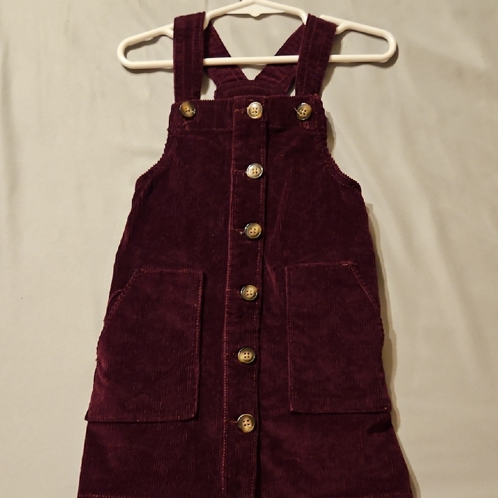 Plum Corduroy Kids Overalls